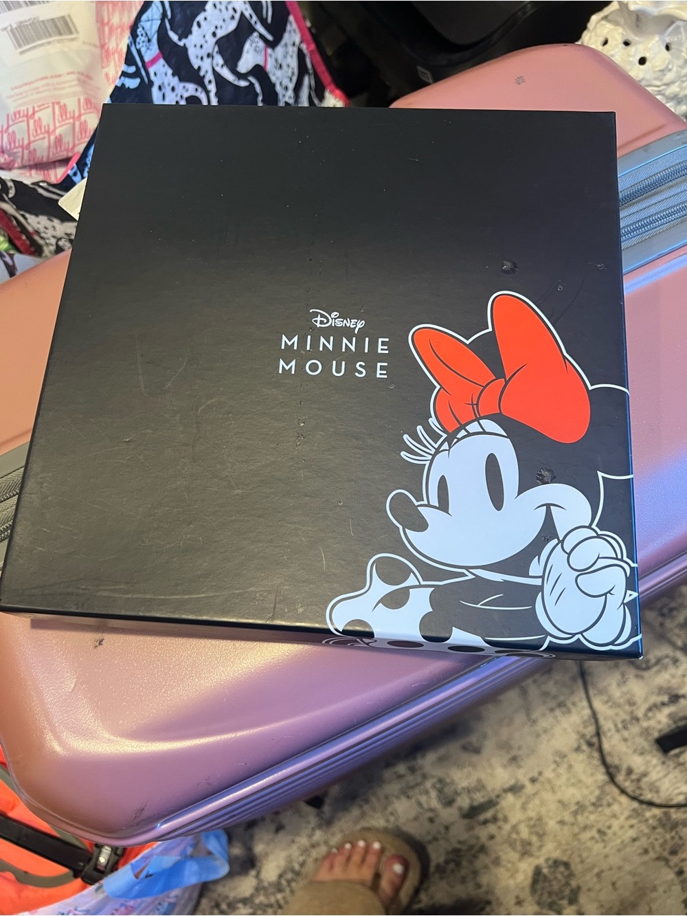 Disney Minnie Mouse Black Pouch, Card Holder & Keychain